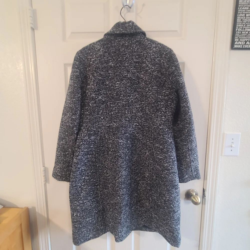 J. Crew Black and White Marled Pea Coat - Picture 10 of 16